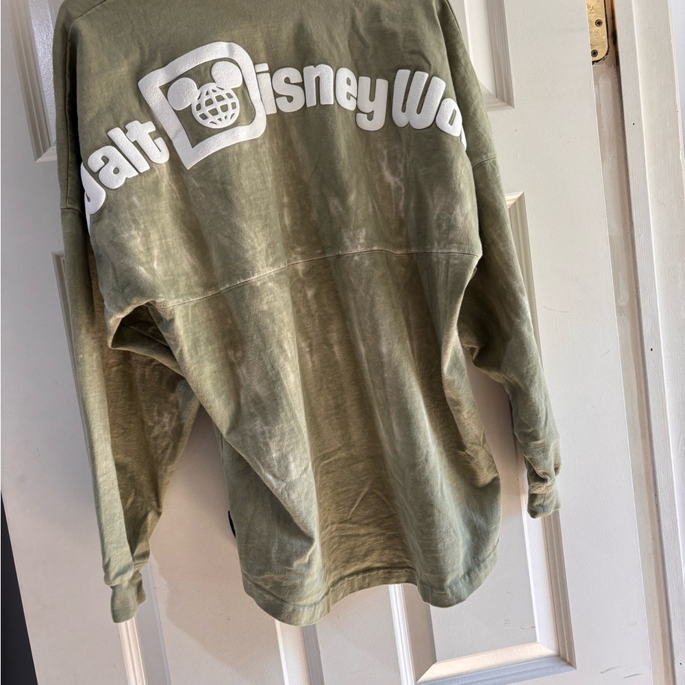 Disney Olive Green Spirit Jersey White Walt Disney World Logo